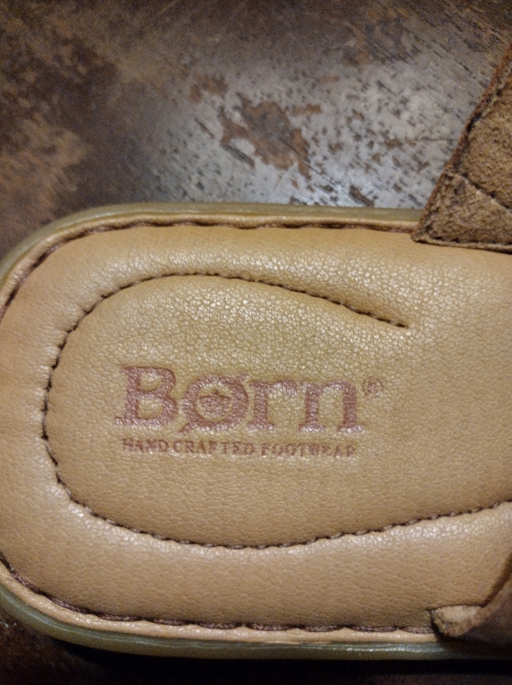 Born Tan Leather Cherita Slide Sandals Size 9 - Picture 5 of 7